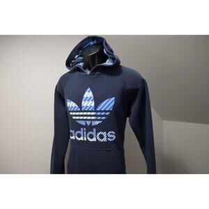 Adidas Hoodie Pull Over VTG Style Cotton Blend Athletic Sweater Mens Size Medium